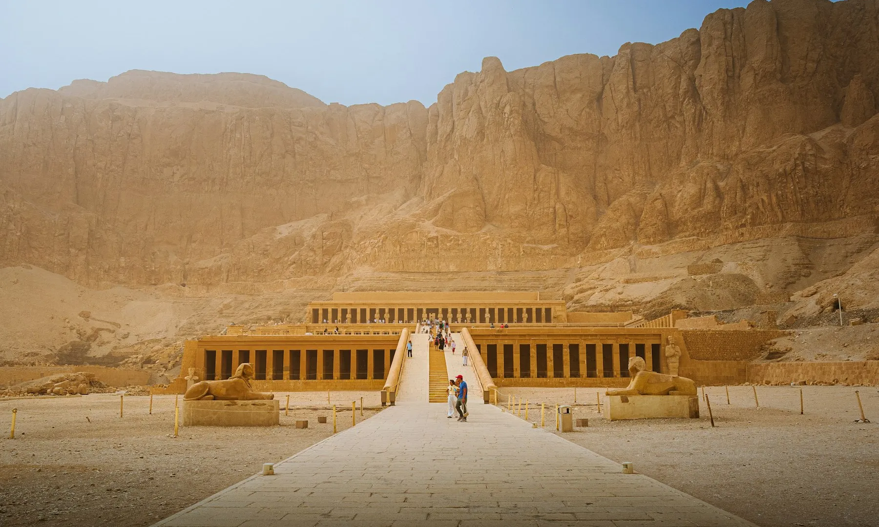 Mortuary Temple of Hatshepsut beneath the desert cliffs